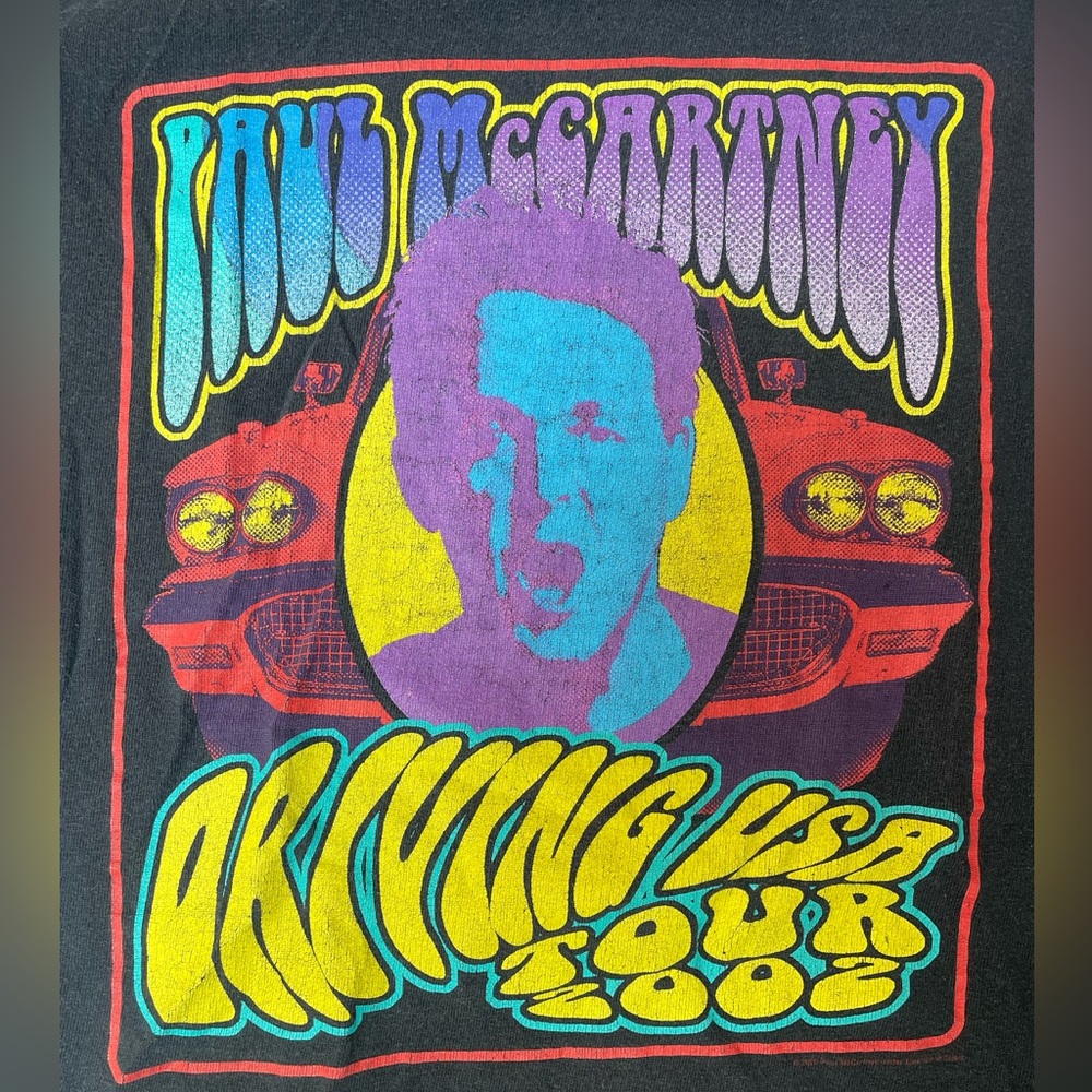 Vintage Paul McCartney (Beatles) concert t-shirt tee 2002 USA tour